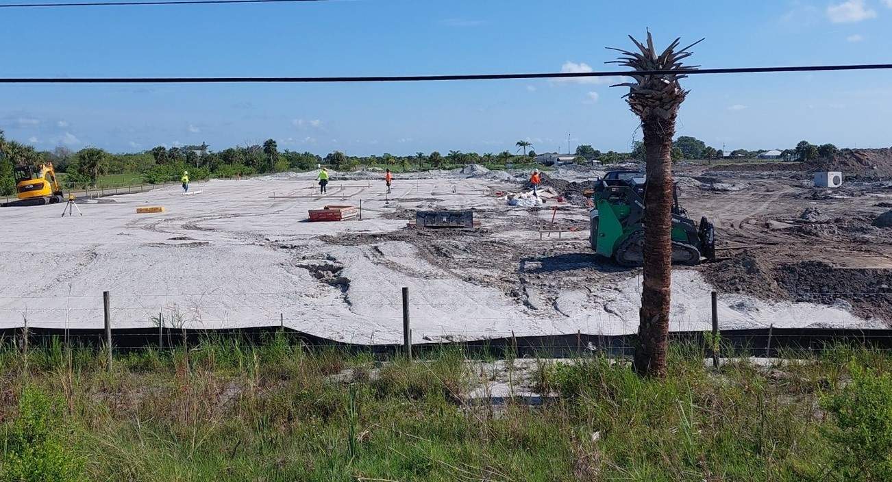 Cleared lot ready for construction